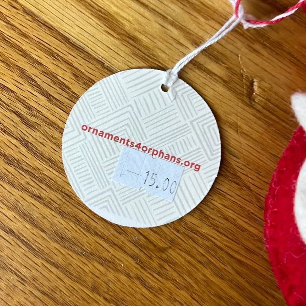 Handmade Cute Santa Felted Wool Christmas Ornaments Set 5